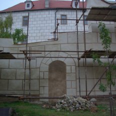 4. Jevišovice zámek, 2011. Obnova sgrafita. Zodpov. rest. Ak. mal. J. Knor